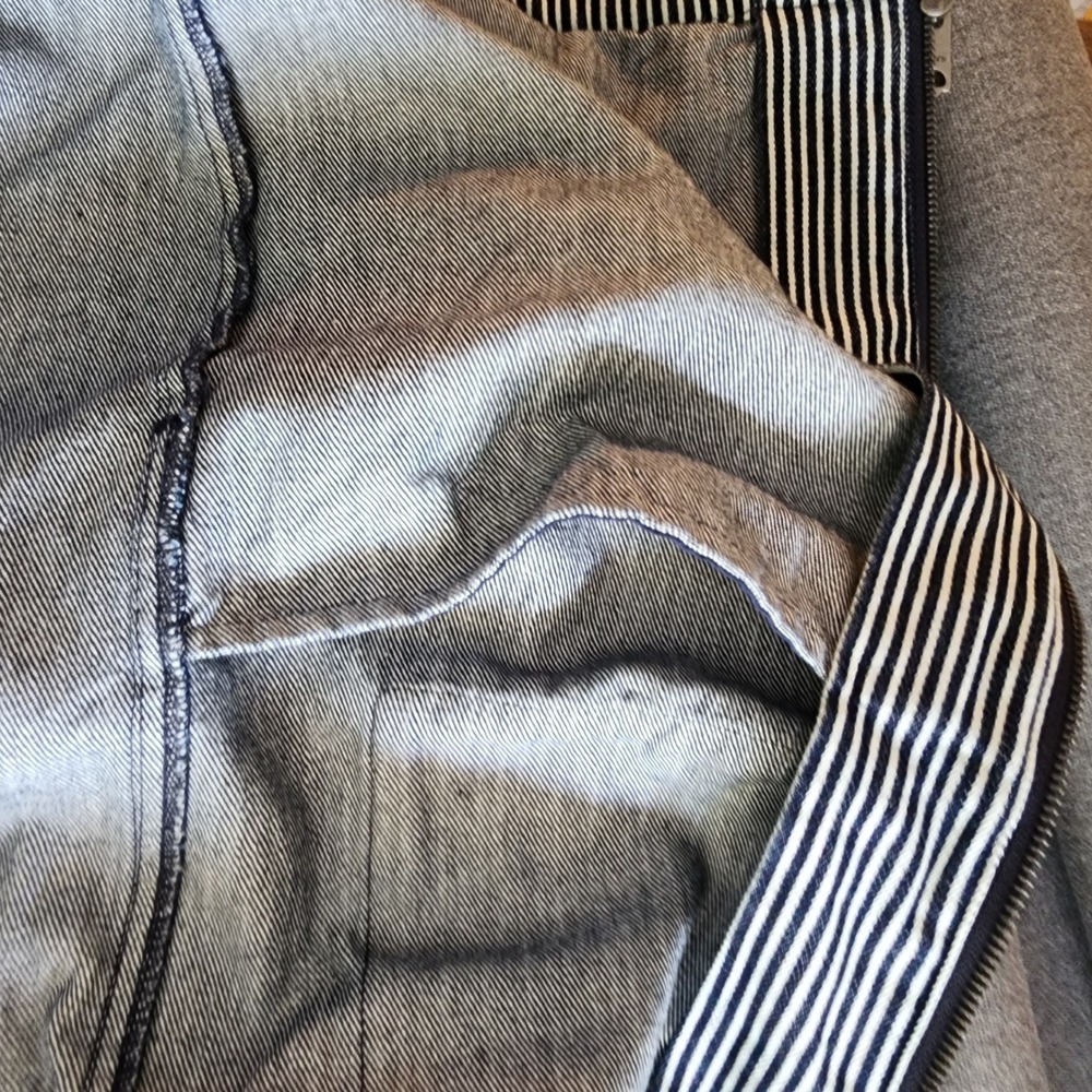 Levis Hickory Stripe Denim Zip Up Workwear Jacket Mens Blue White Chore Coat @27 - Picture 13 of 15
